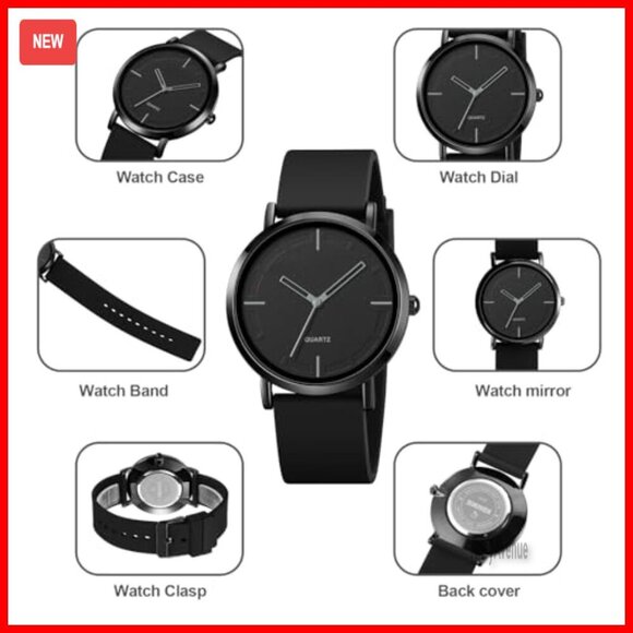 Unisex Quartz Watch Waterproof Silicone Band Minimalist Design main image 6